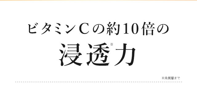 ビタミンＣの約１０倍の浸透力