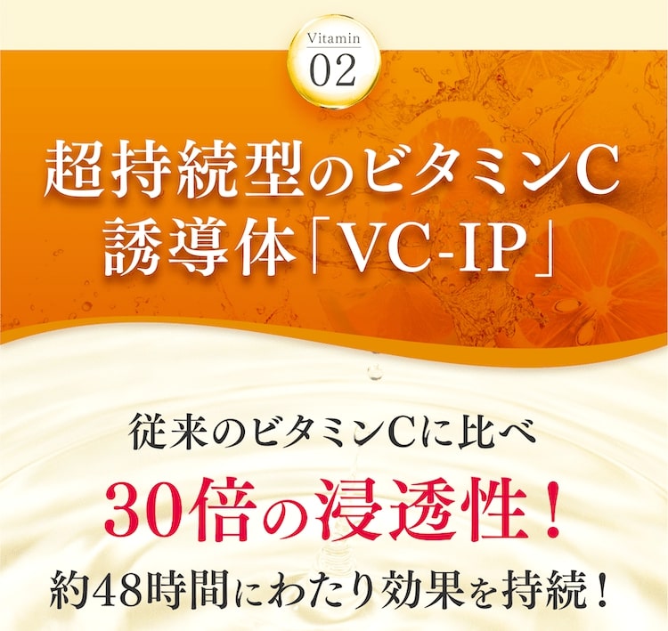 超持続型のビタミンC誘導体「VC-IP」